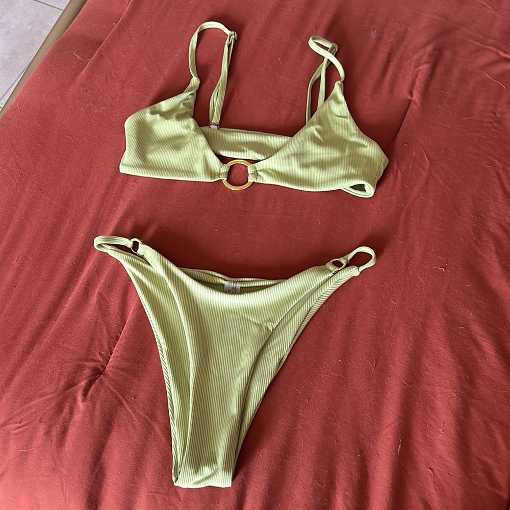 Green Cheeky Bikini Set